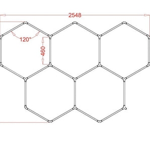 5 Hex RGB Hexagrid LED Lighting System