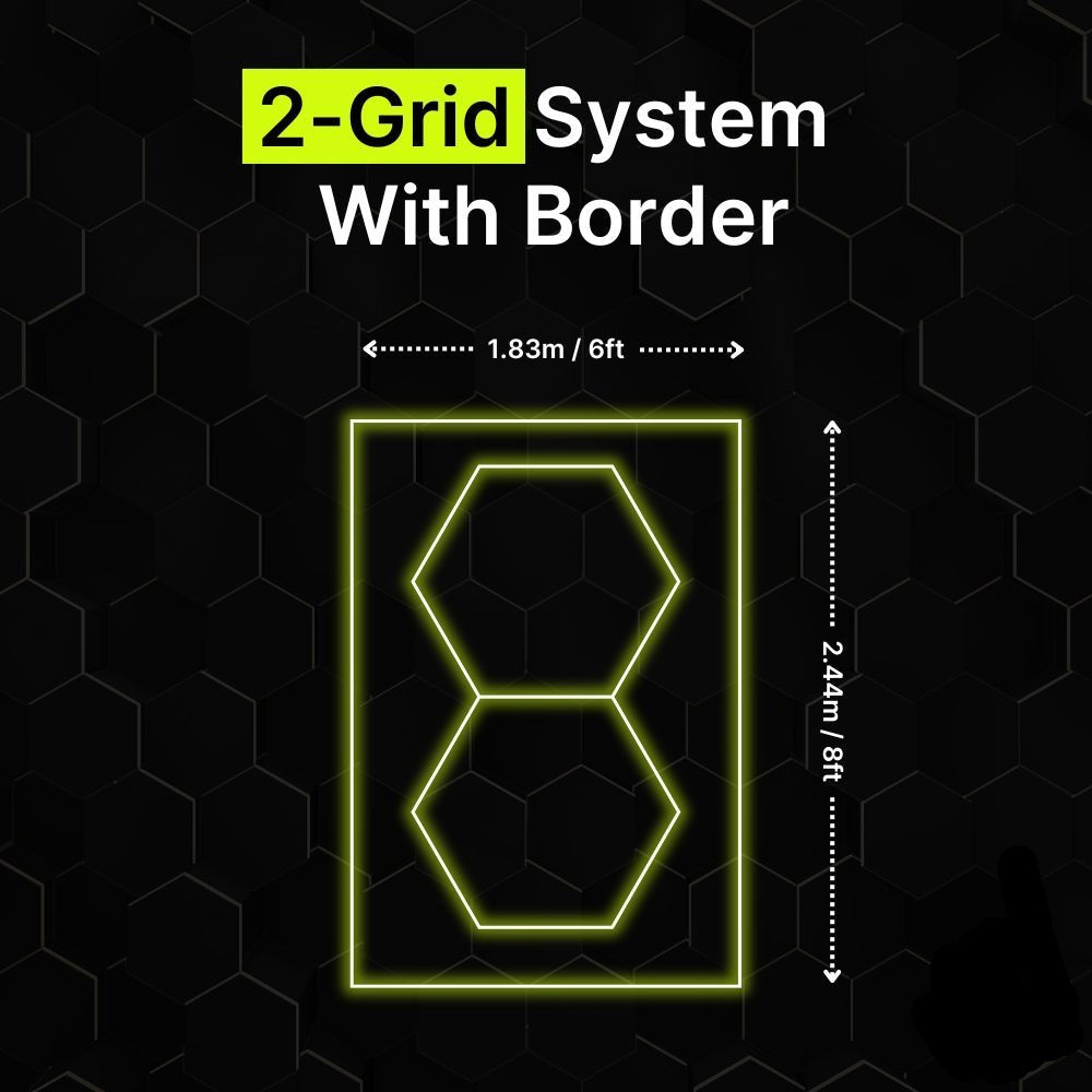 2-GRID Regular Hexagrid LED Lighting System With Border