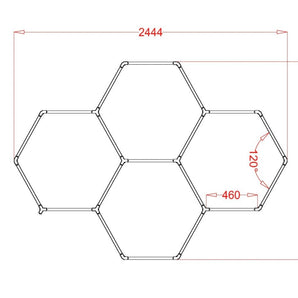 4 Hex RGB Hexagrid LED Lighting System