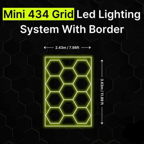 11-GRID Mini Hexagrid LED Lighting System With Border