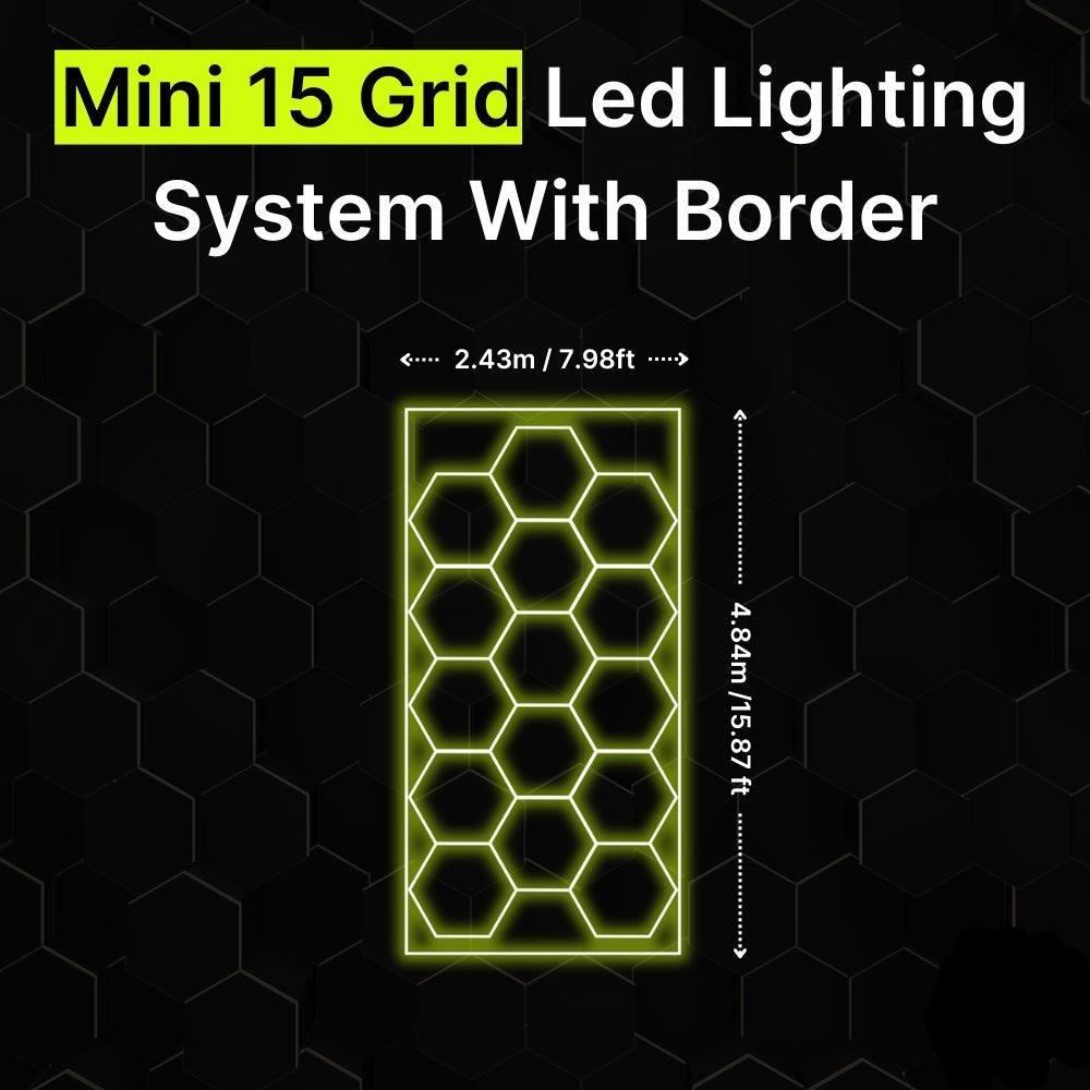 15-GRID Mini Hexagrid LED Lighting System With Border