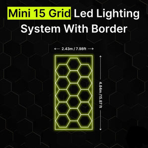 15-GRID Mini Hexagrid LED Lighting System With Border