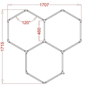 3 Triangle Hex RGB Hexagrid LED Lighting System