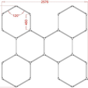 6 Hex RGB Hexagrid LED Lighting System