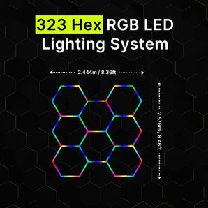 323 Hex RGB Hexagrid LED Lighting System