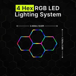 4 Hex RGB Hexagrid LED Lighting System
