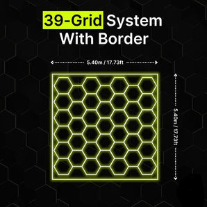 39-GRID Mini Hexagrid LED Lighting System With Border