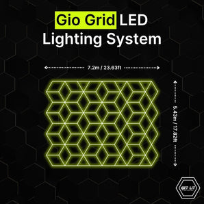 GEO grid LED lighting system for garages and gyms