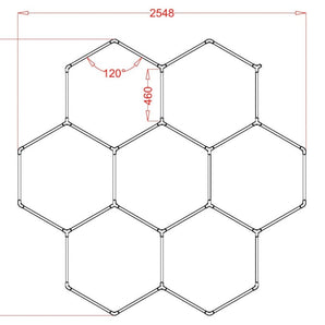 7 Circle Hex RGB Hexagrid LED Lighting System