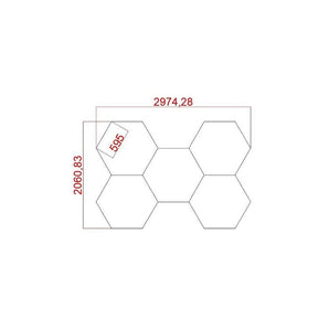 5-pack hexagon LED lighting system for garages and gyms