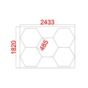 5 Pack Mini Hexagrid LED Lighting System With Border