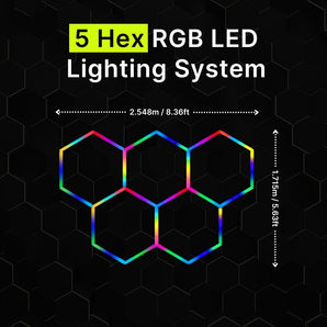5 Hex RGB Hexagrid LED Lighting System