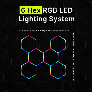 6 Hex RGB Hexagrid LED Lighting System
