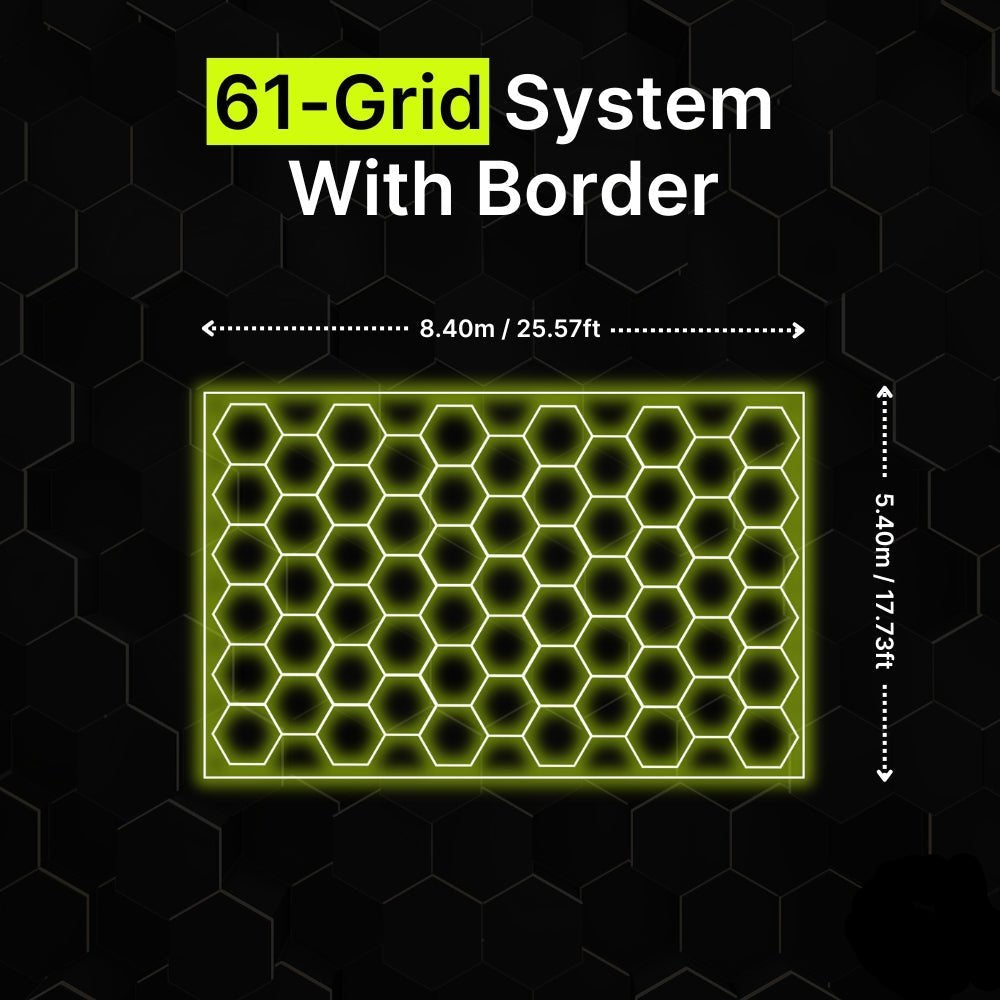 61-GRID Mini Hexagrid LED Lighting System With Border