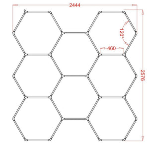 323 Hex RGB Hexagrid LED Lighting System
