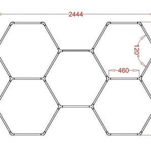 5 Pack Hex RGB Hexagrid LED Lighting System