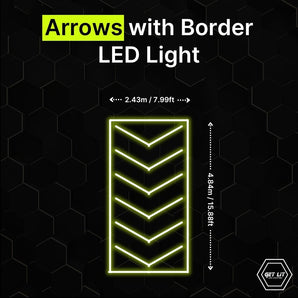 Arrows with border LED light