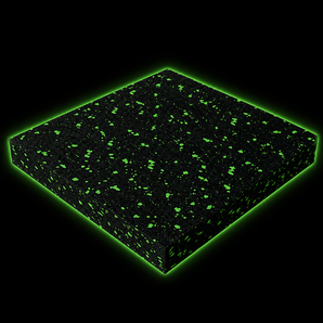Composite rubber gym floor mat - interlocking tiles
