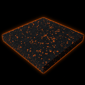 Composite rubber gym floor mat - interlocking tiles