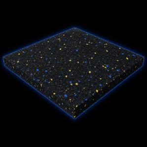 Composite rubber gym floor mat - interlocking tiles