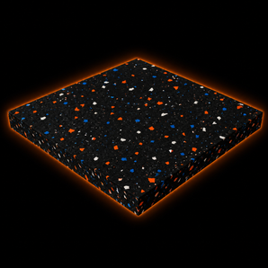 Composite rubber gym floor mat - interlocking tiles