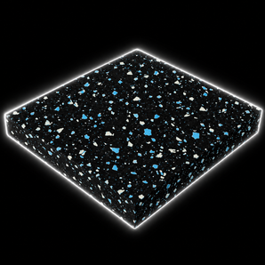 Composite rubber gym floor mat - interlocking tiles