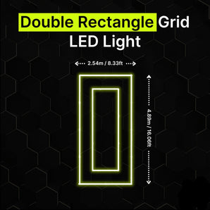 Double rectangle LED grid light