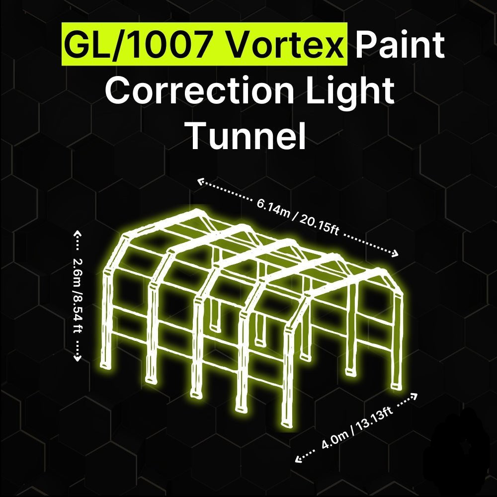 Vortex paint correction light tunnel 240mm and 600mm for detailing
