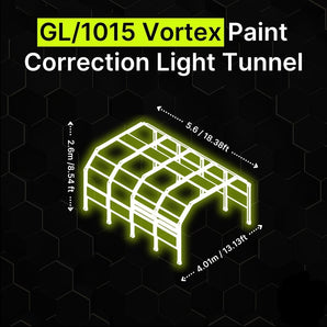 Vortex paint correction light tunnel 100mm and 600mm for detailing