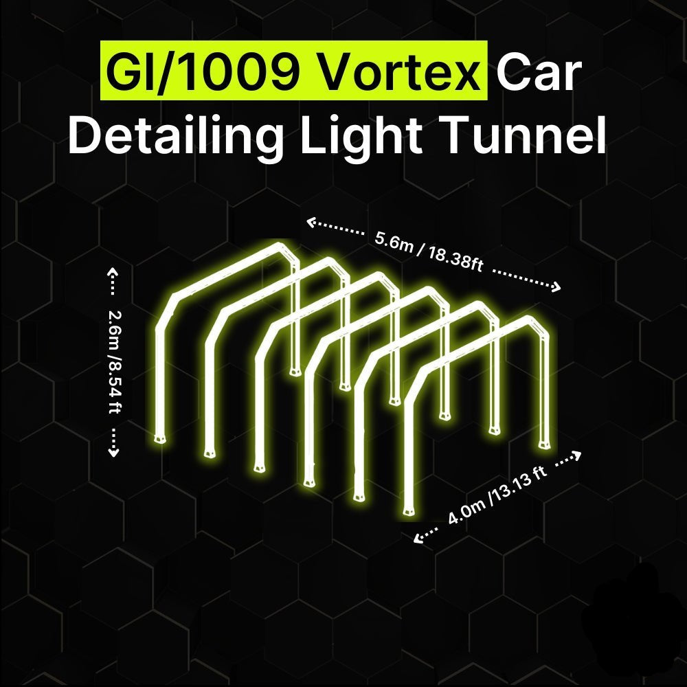 Vortex car detailing light tunnel 100mm for paint correction
