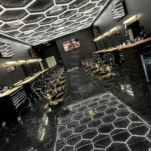 Majesty barber chair and salon lighting package
