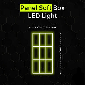 Panel soft box LED light for detailing