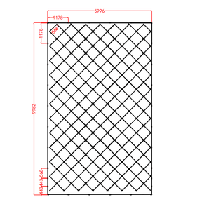 Diamond grid LED lighting system with border for garages and gyms