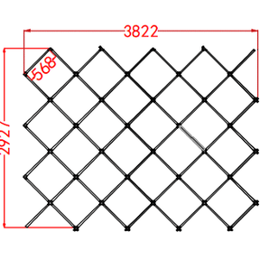 Diamond grid LED lighting system 4m x 3m for garages and gyms