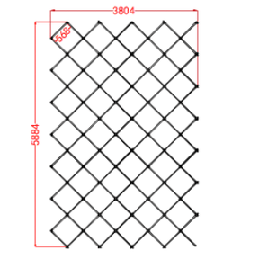 Diamond grid LED lighting system 4m x 6m for garages and gyms