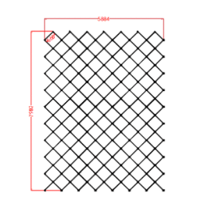 Diamond grid LED lighting system 6m x 8m for garages and gyms