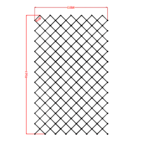 Diamond grid LED lighting system 6m x 10m for garages and gyms