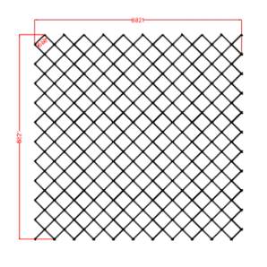 Diamond grid LED lighting system 9m x 9m for garages and gyms