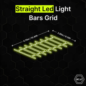 Straight LED light bars grid