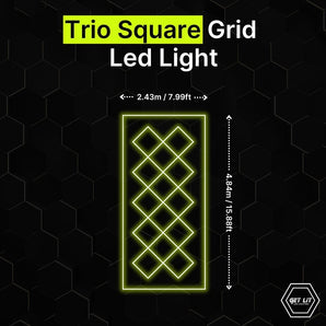 Trio square grid LED light