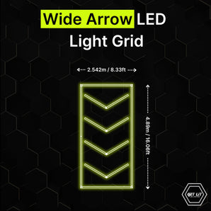Wide arrow LED light grid