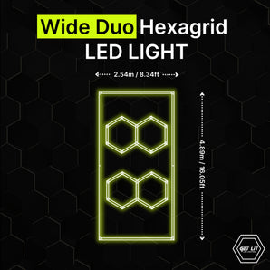 Wide duo hexagrid LED light