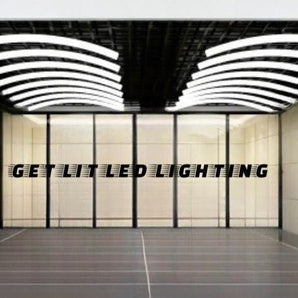 Curved grid LED light bars
