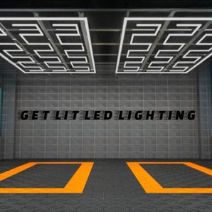 Zig zag designer LED grid light