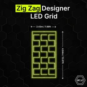 Zig zag designer LED grid light