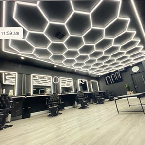 45-grid hexagon LED lighting system with border