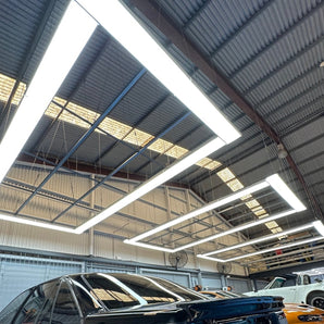 Thick rectangle border LED grid light