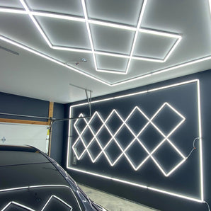 Trio square grid LED light